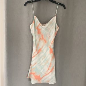 WEDDING GUEST DRESS | TIE DYE MINI DRESS